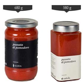 Passata di pomodoro a maturazione rosso.