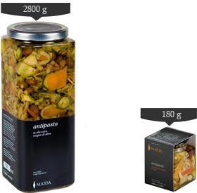 Antipasto conservato in olio extra vergine di oliva, ingrediente della dieta mediterranea.