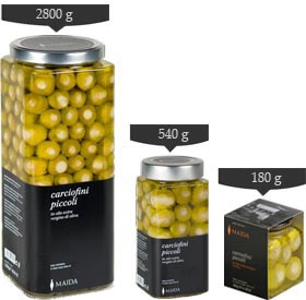 Carciofini piccoli in olio extravergine di oliva, mediterranean diet.